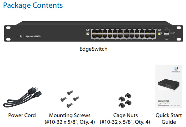 Switch réseau PoE administrable Ubiquiti EdgeSwitch ES-24-250W 24 ports 250  Watts